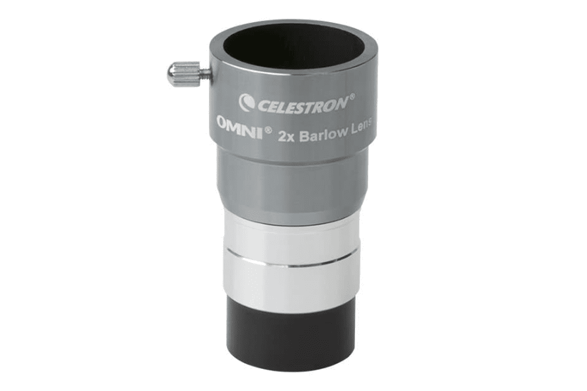 Male Thread for Astronomy Telescope Eyepieces 1.25 inch 2X Barlow Lens M42x0.75mm Multi-Coated Extender Barlow Lens with T/T2 