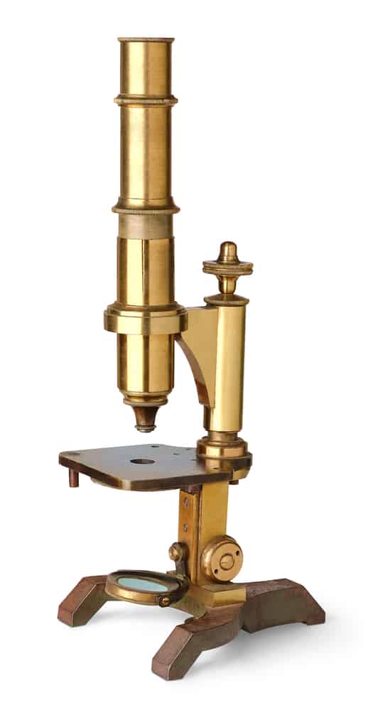 Vintage-brass-basic-working-simple-microscope